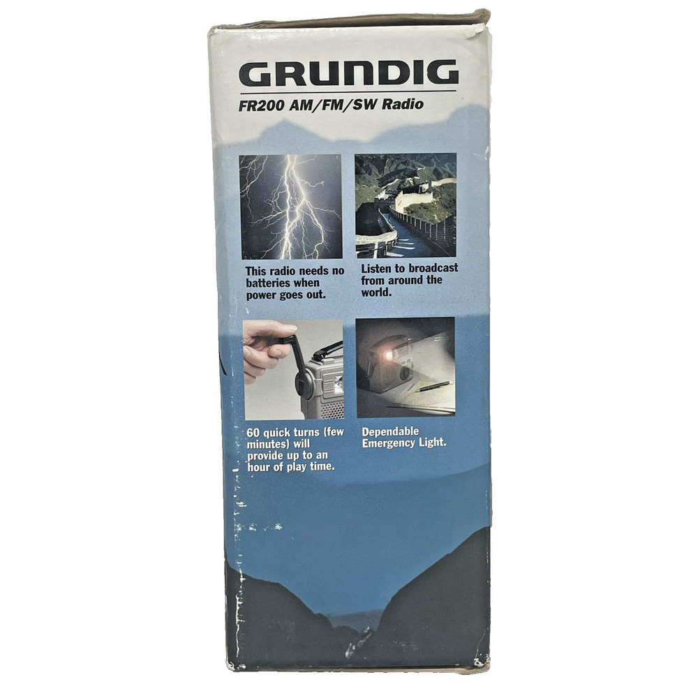 Grundig FR-200 AM/FM Shortwave World Band Emergency Radio Hand Crank Works - Picture 10 of 11